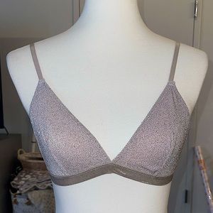 Urban outfitters silver glitter bralette women’s M